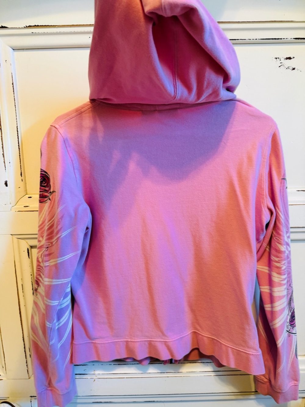 Harley-Davidson Pink Hoodie with Black Trim and Logo - Picture 4 of 5